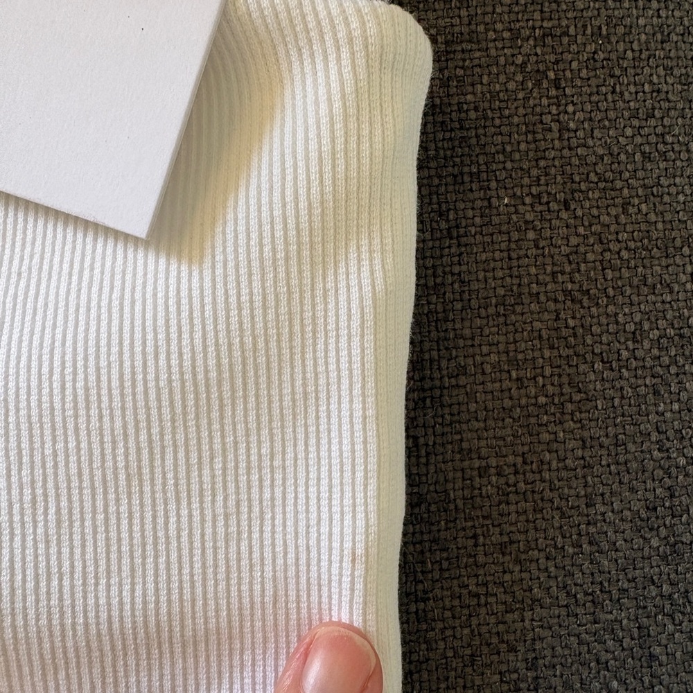 One-Shoulder White Tank Top - Picture 4 of 5